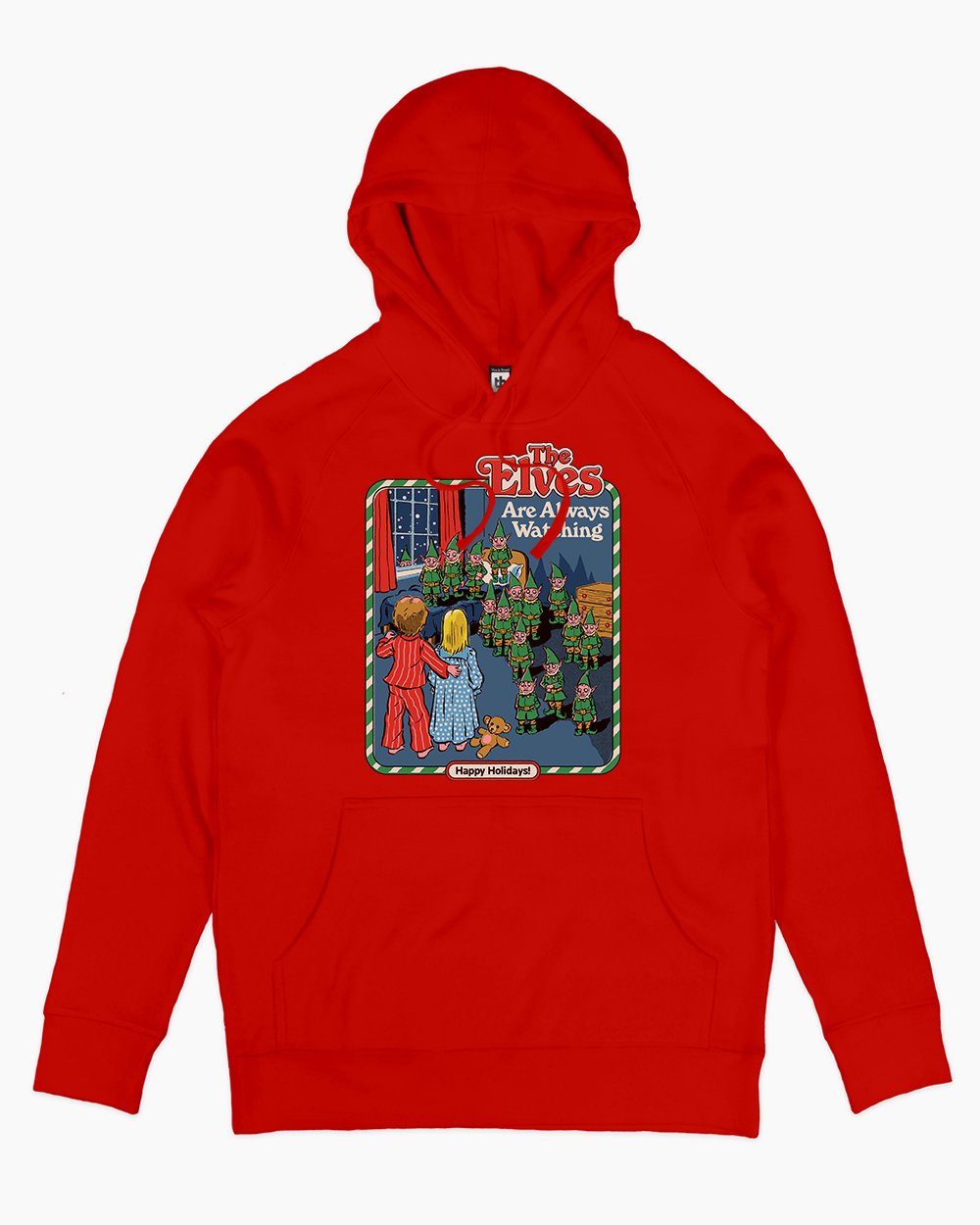 The Elves are Always Watching Hoodie Australia Online #colour_red