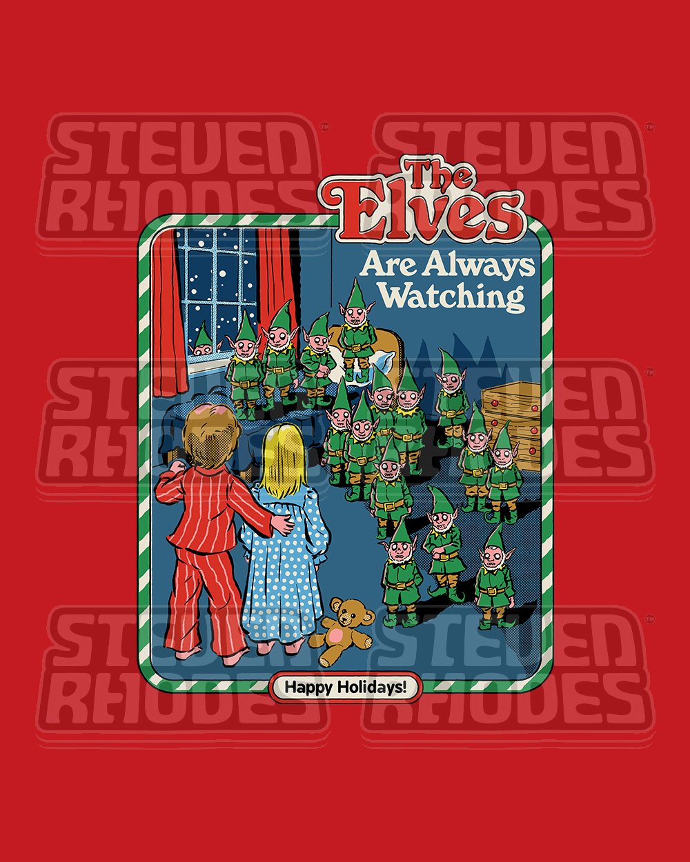 The Elves are Always Watching Hoodie Australia Online #colour_red