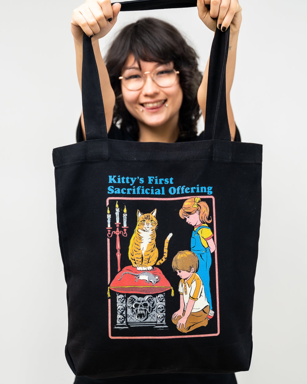Kitty's First Offering Tote Bag Australia Online #colour_black