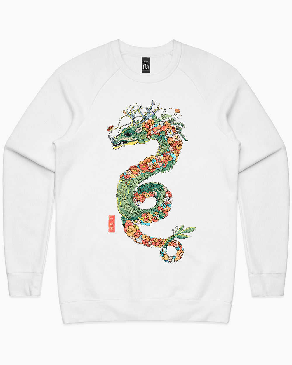 Flower Dragon Sweater Australia Online #colour_white