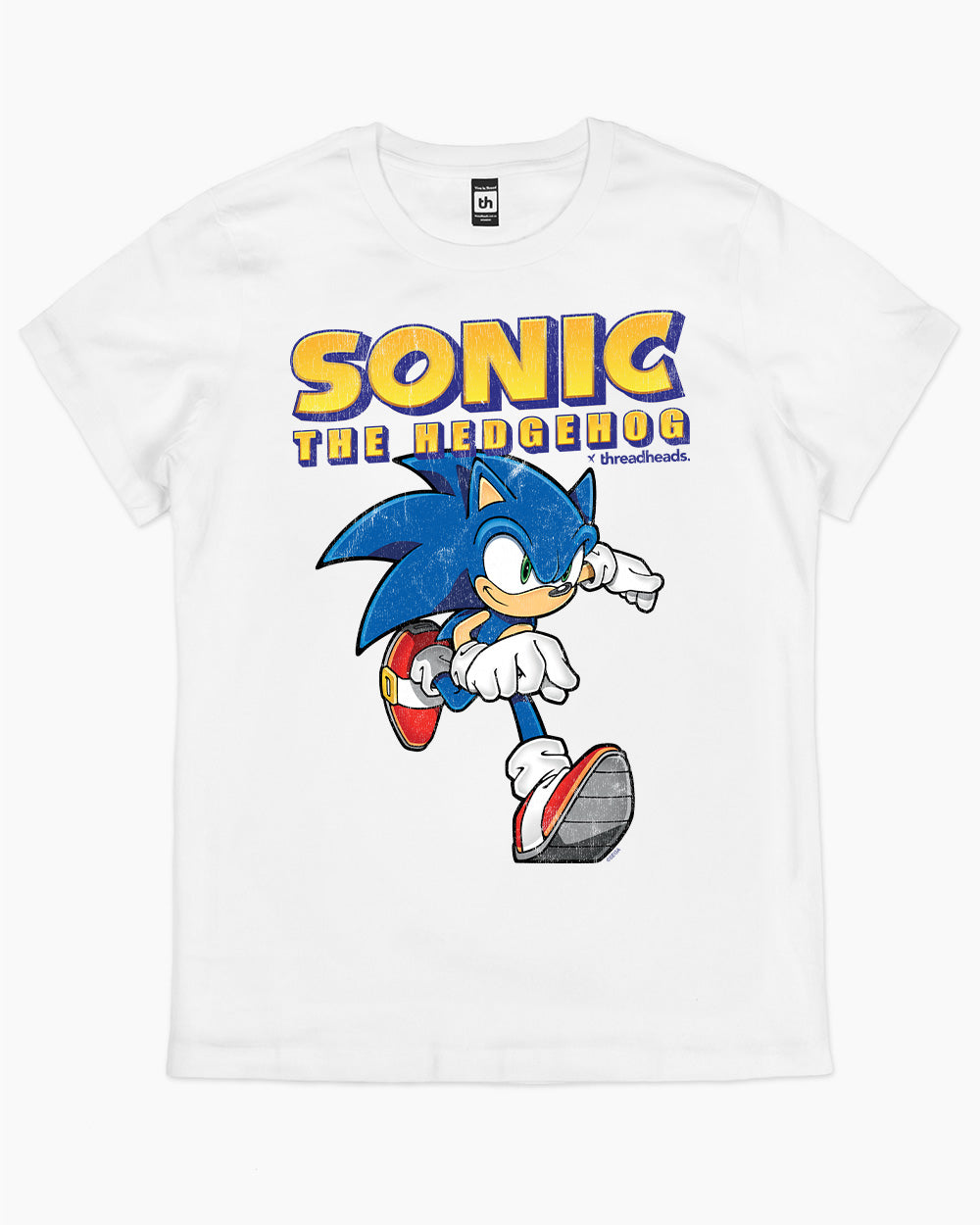 Sonic On The Move T-Shirt Australia Online #colour_white