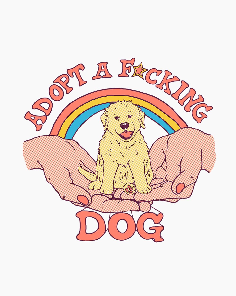 Adopt a F-cking Dog T-Shirt Australia Online #colour_white