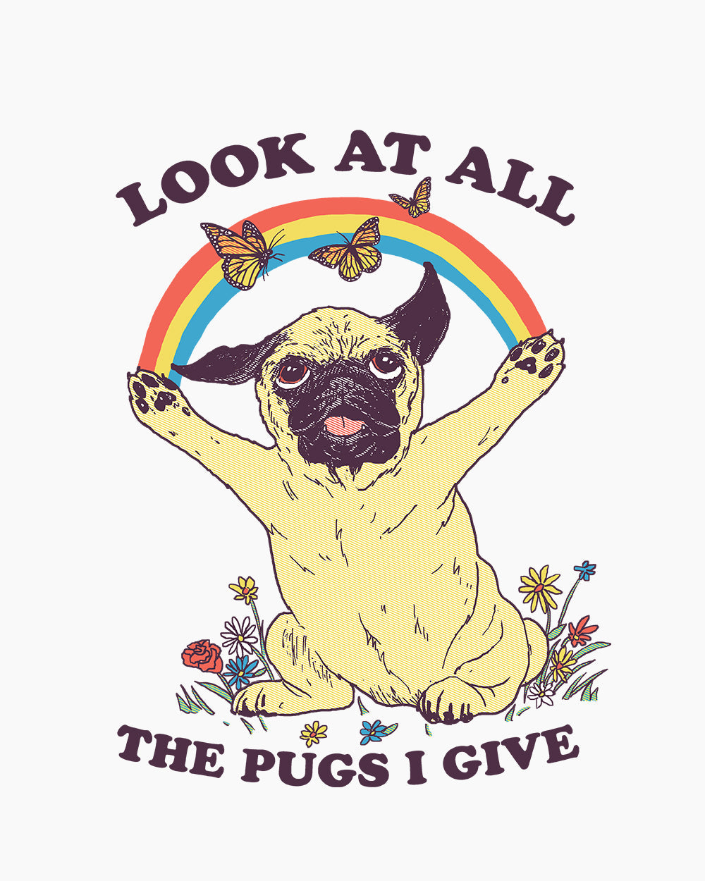 All the Pugs I Give Hoodie Australia Online #colour_white