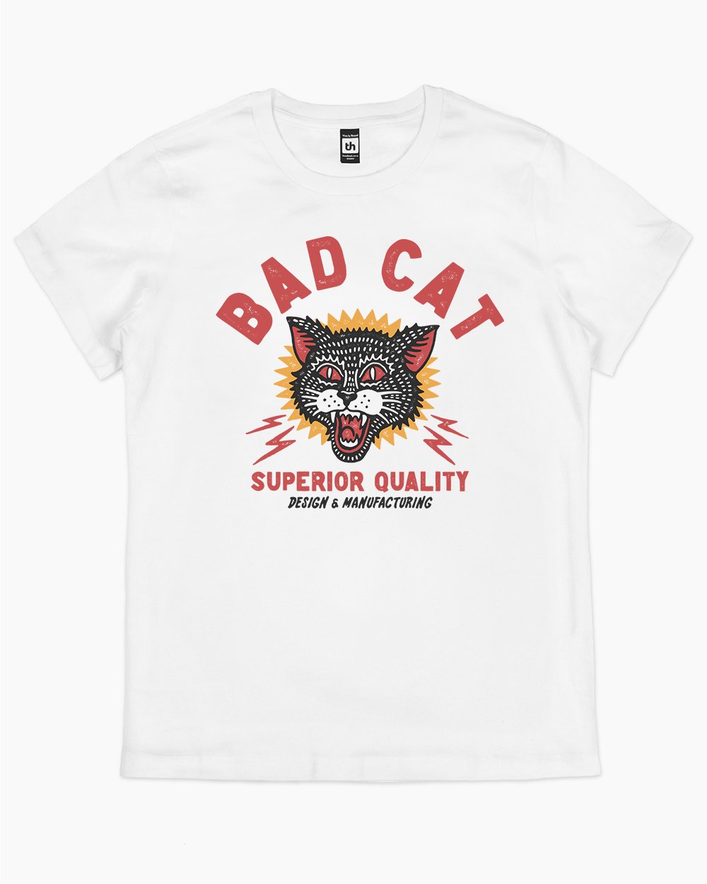 Bad Cat T-Shirt Australia Online #colour_white