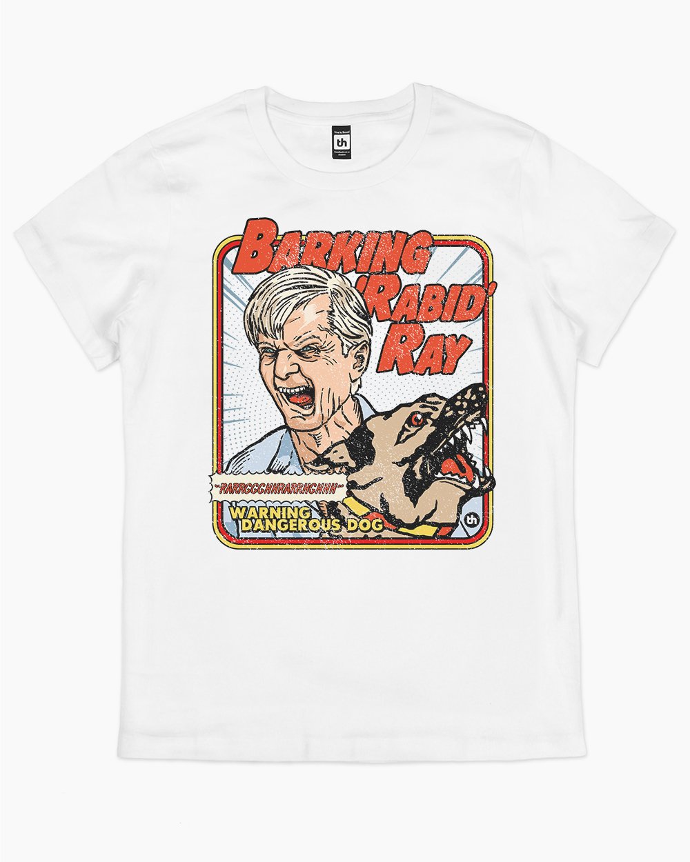 Barking Rabid Ray T-Shirt Australia Online #colour_white