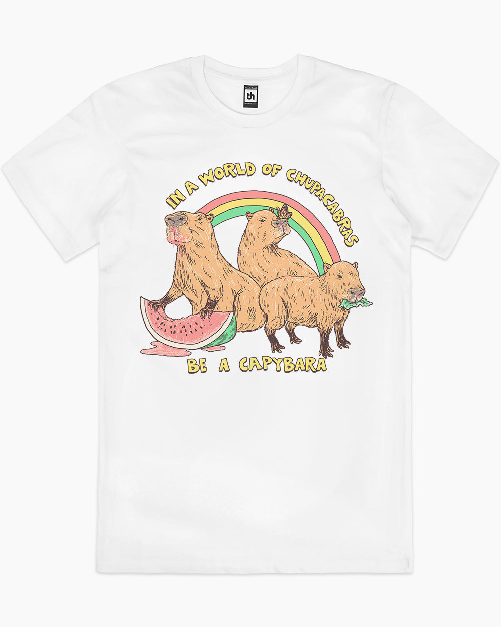 Be a Capybara T-Shirt Australia Online #colour_white