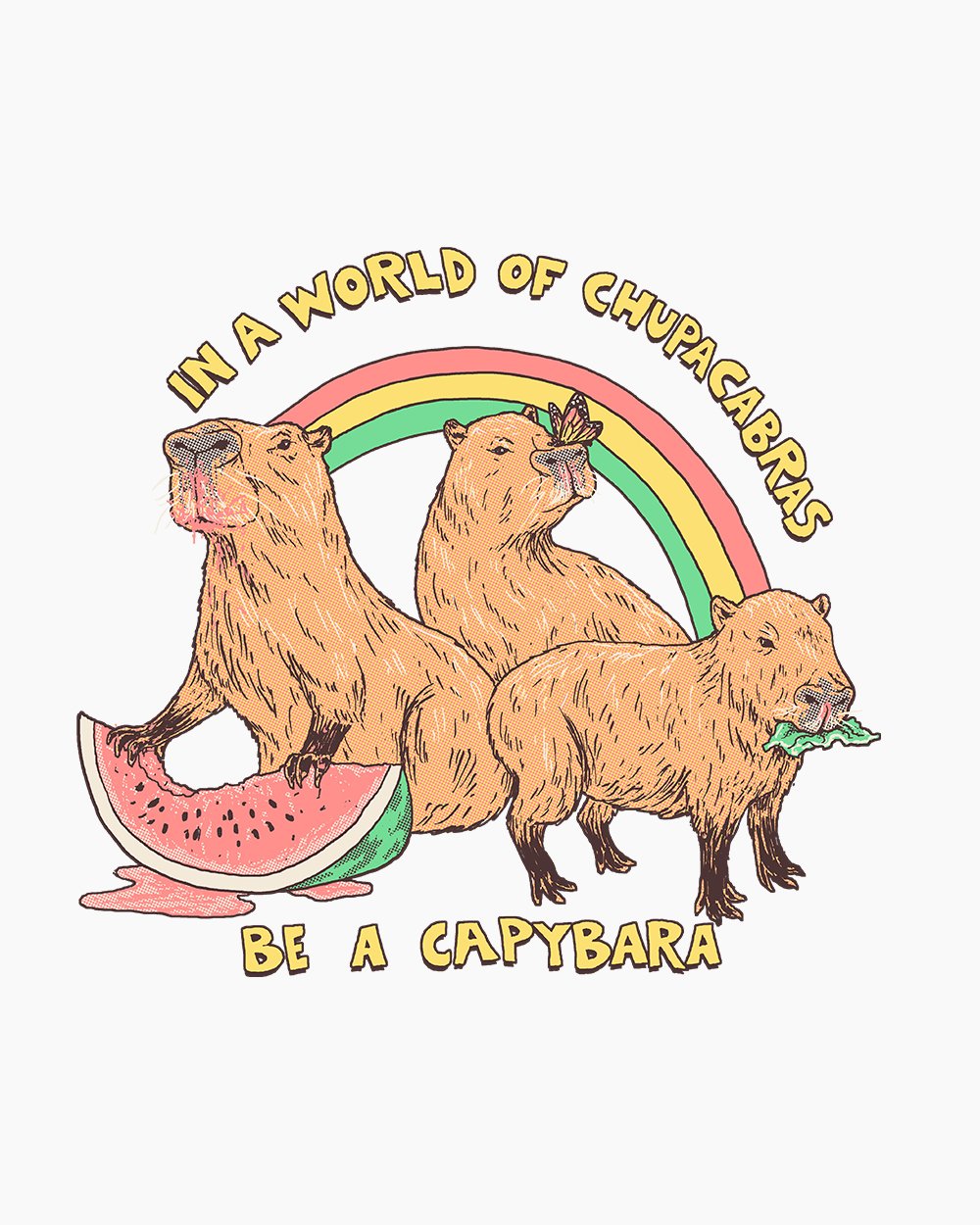 Be a Capybara T-Shirt Australia Online #colour_white