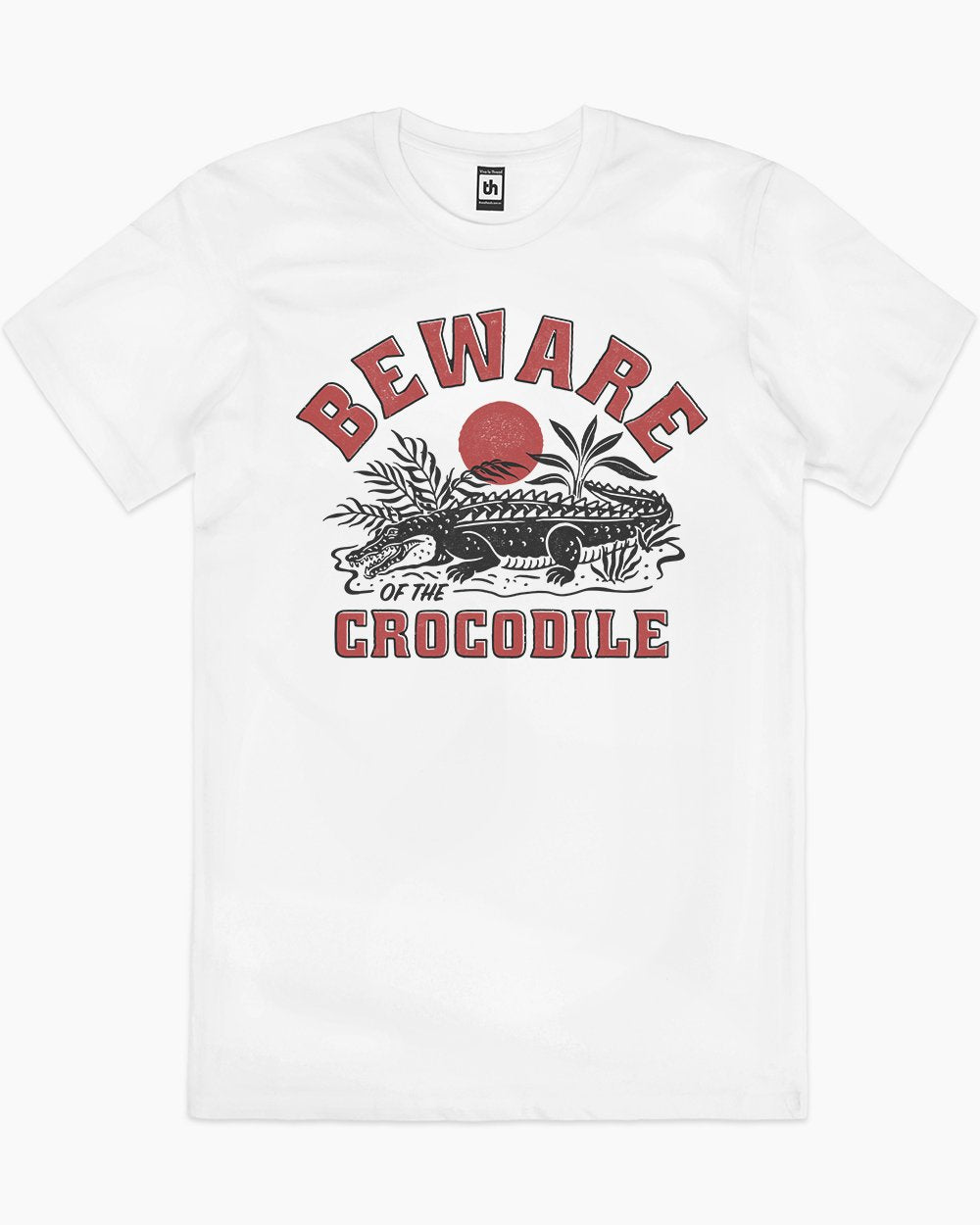 Beware of the Crocodile T-Shirt Australia Online #colour_white