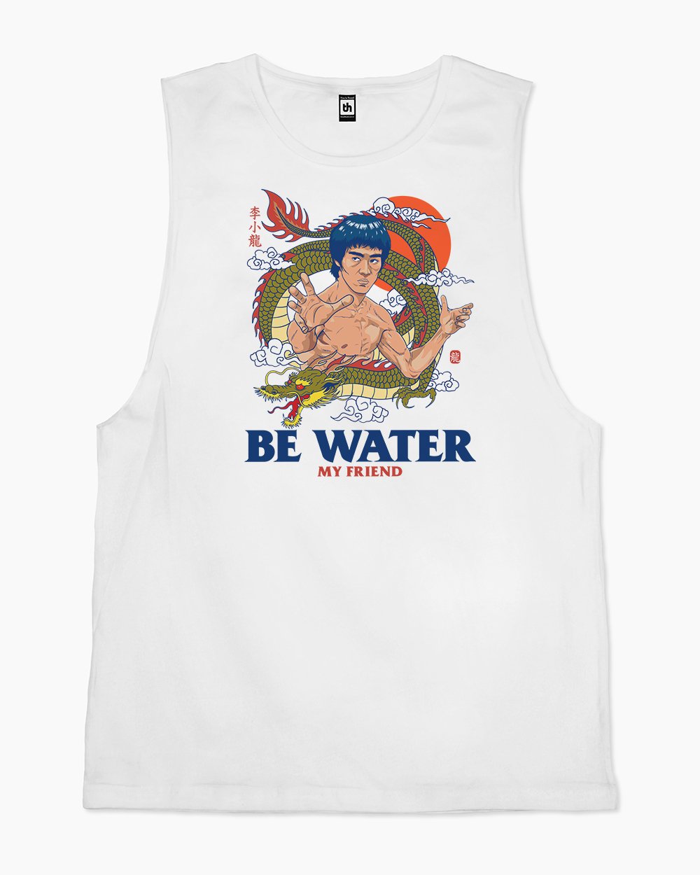 Bruce Lee Be Water Tank Australia Online #colour_white