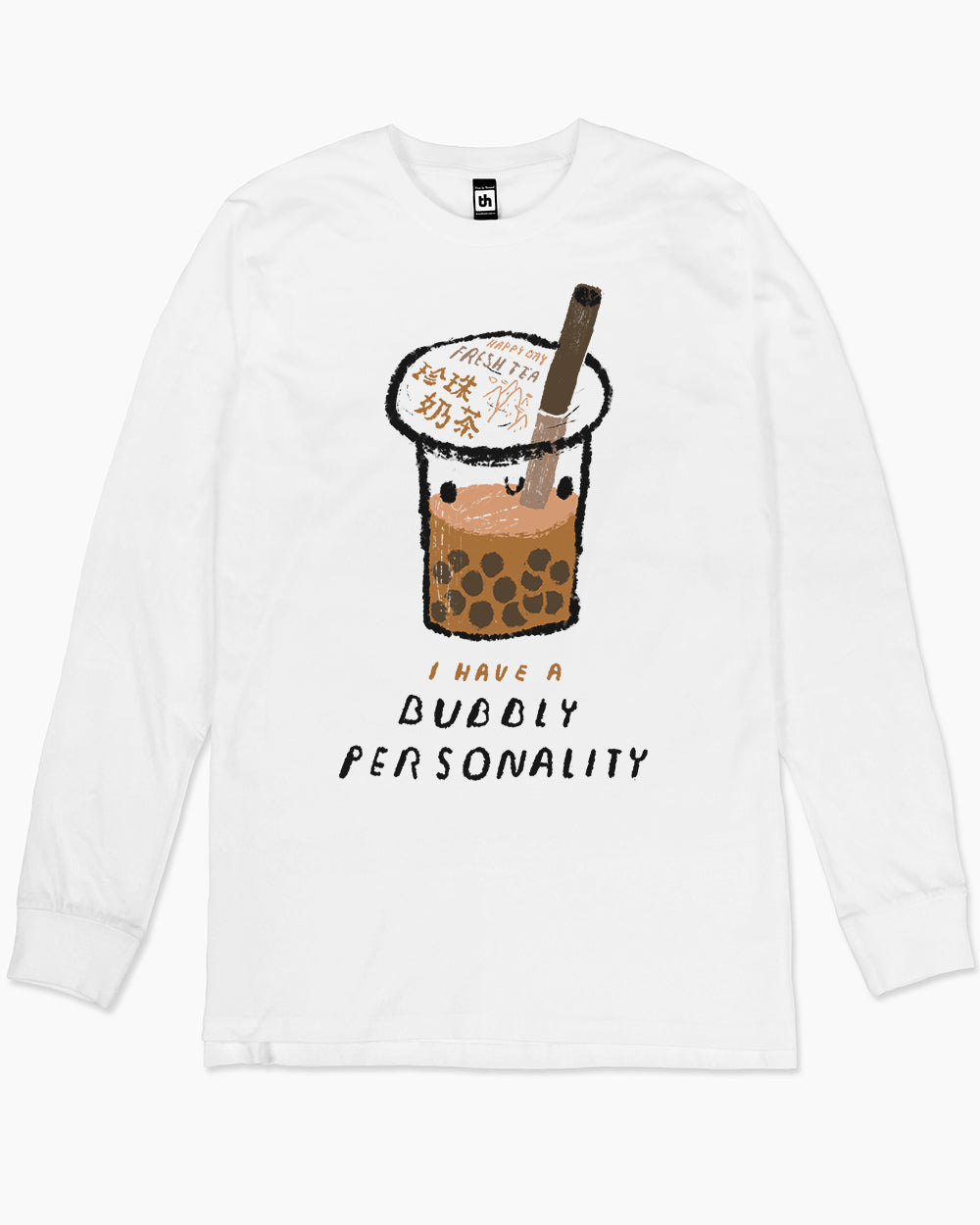 Bubbly Personality Long Sleeve Australia Online #colour_white