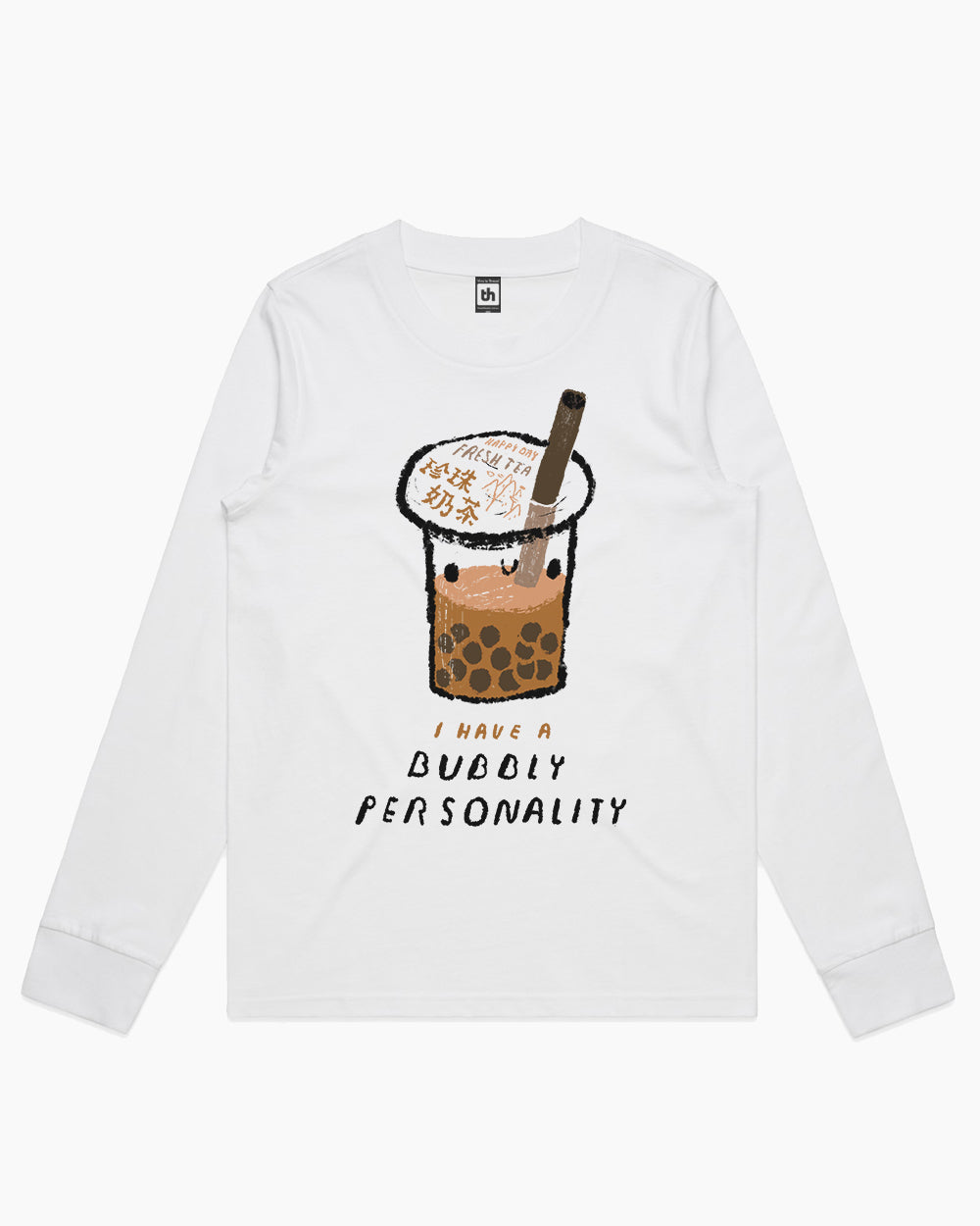 Bubbly Personality Long Sleeve Australia Online #colour_white