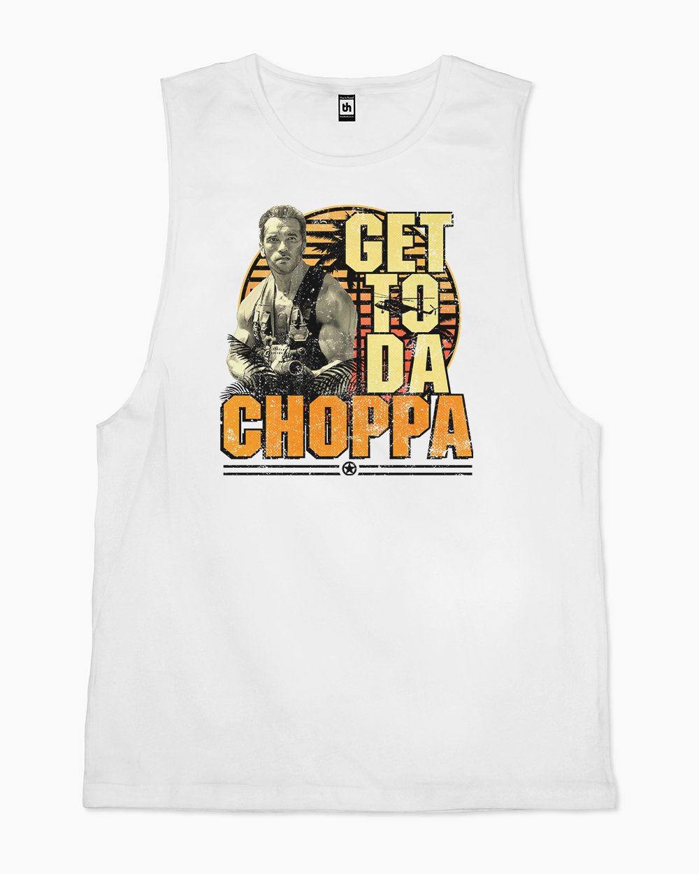 Get to Da Choppa Tank Australia Online #colour_white