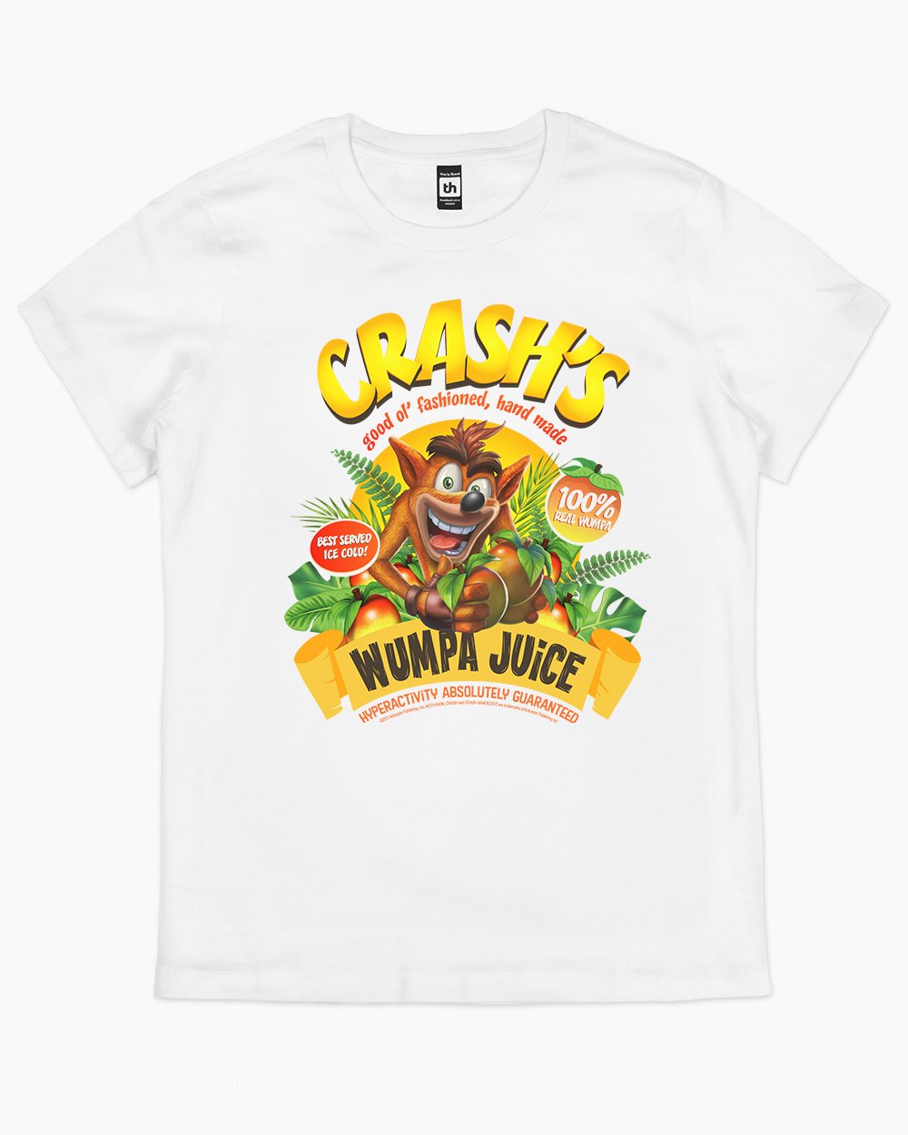 Crash's Wumpa Juice T-Shirt Australia Online #colour_white