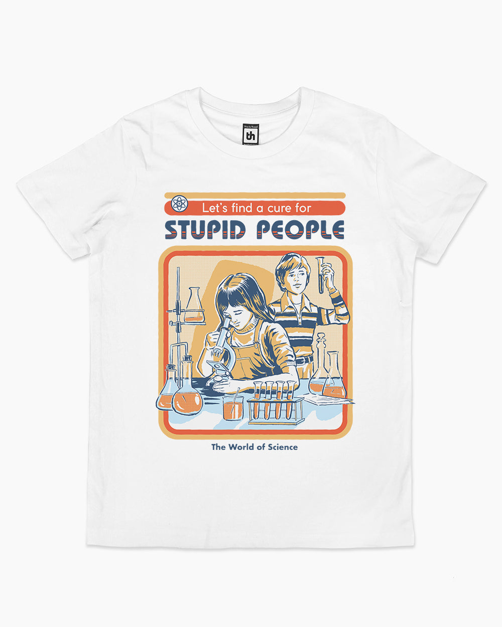 Let's Find a Cure for Stupid People Kids T-Shirt Australia Online #colour_white