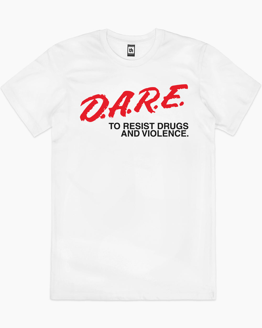 DARE to Resist Drugs and Violence T-Shirt Australia Online #colour_white