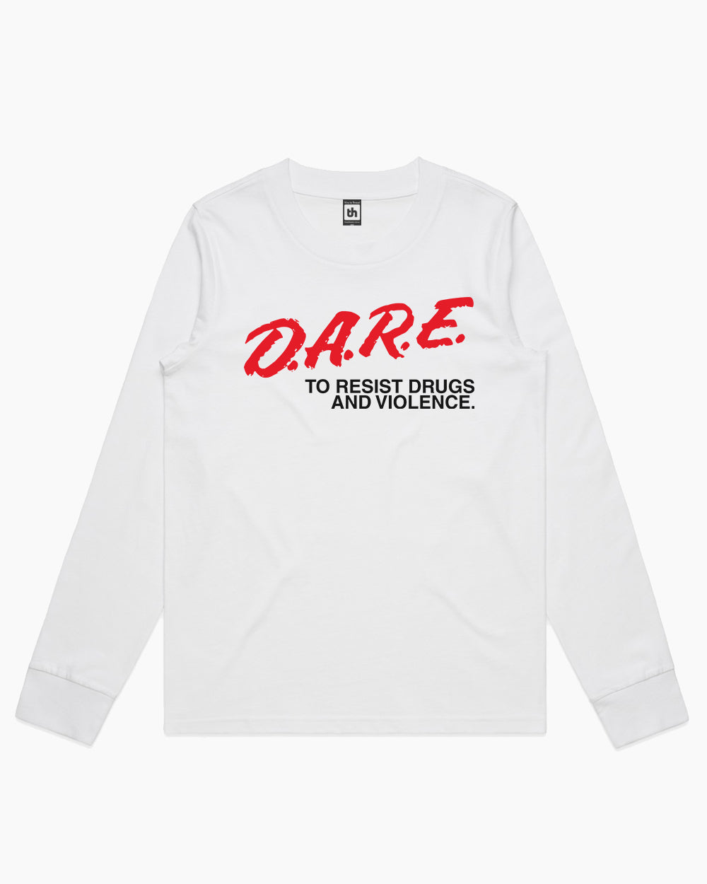 DARE to Resist Drugs and Violence Long Sleeve Australia Online #colour_white