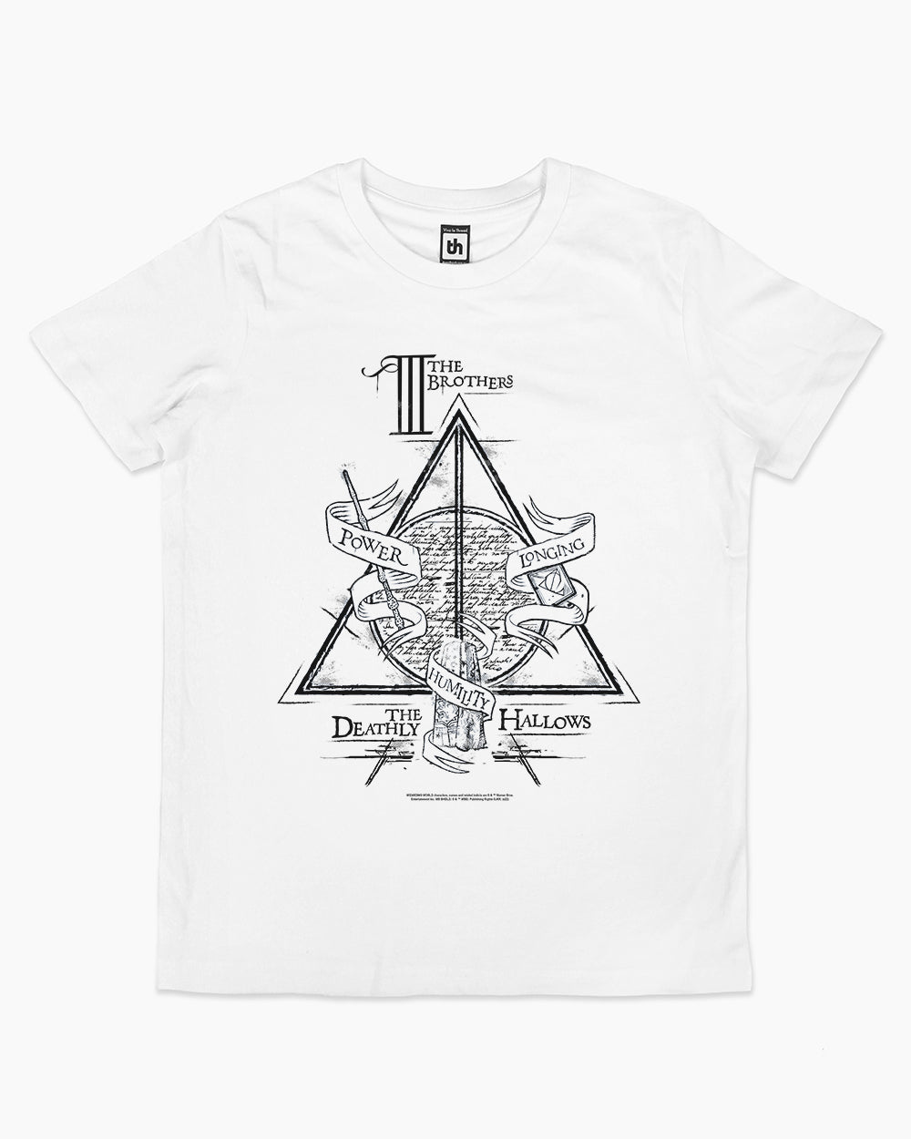 Deathly Hallows Logo Alt Kids T-Shirt Australia Online #colour_white