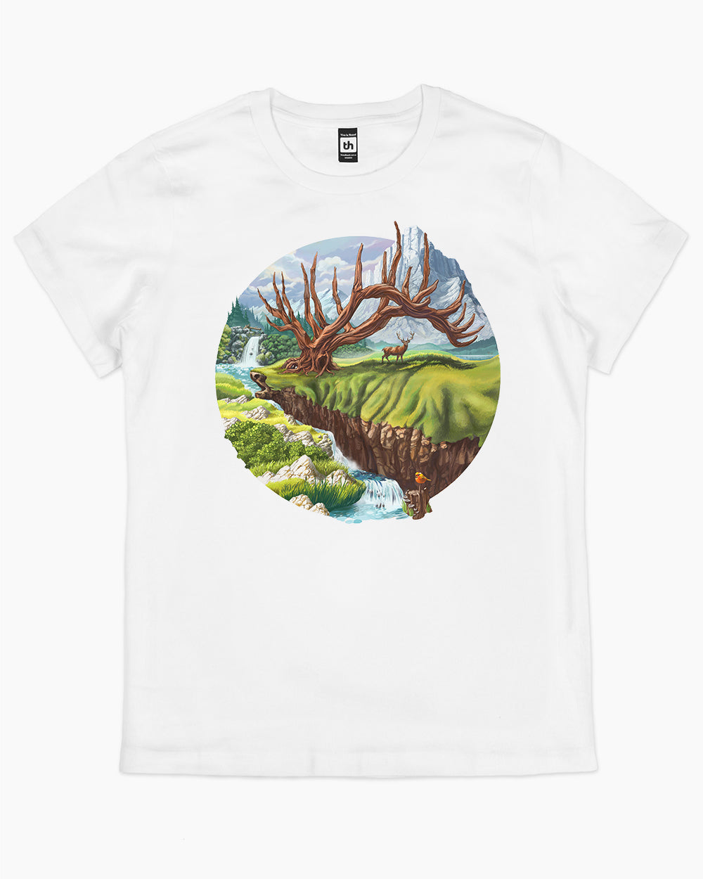 Father Deer T-Shirt Australia Online #colour_white