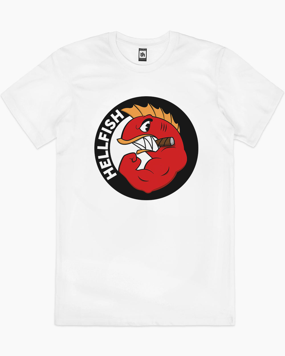 The Flying Hellfish T-Shirt Australia Online #colour_white