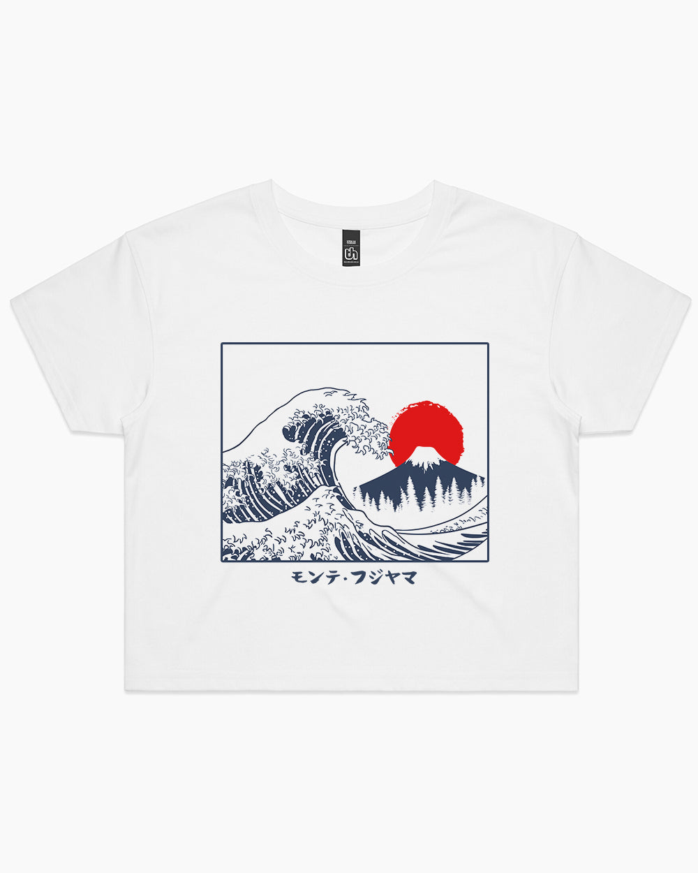 Great Fuji Wave Crop Tee Australia Online #colour_white