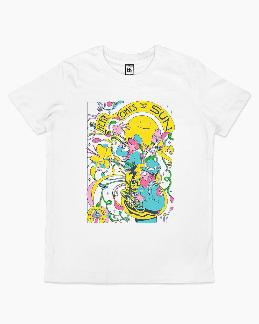 Here Comes the Sun Kids T-Shirt Australia Online #colour_white