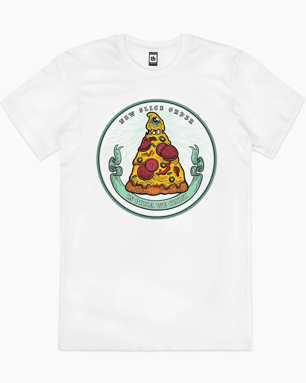 In Pizza We Crust T-Shirt Australia Online #colour_white