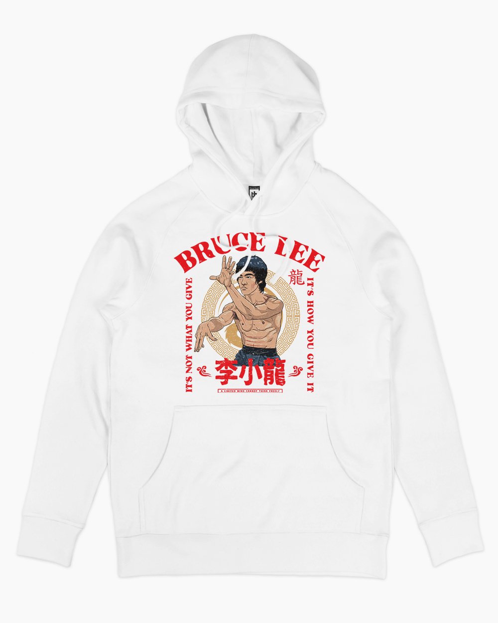 Bruce Lee It's Not What You Give Hoodie Australia Online #colour_white