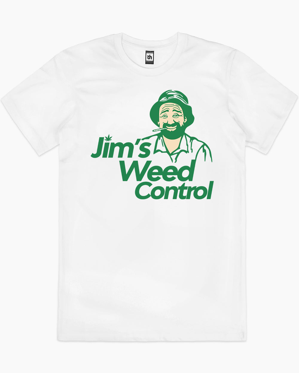 Jim's Weed Control T-Shirt Australia Online #colour_white