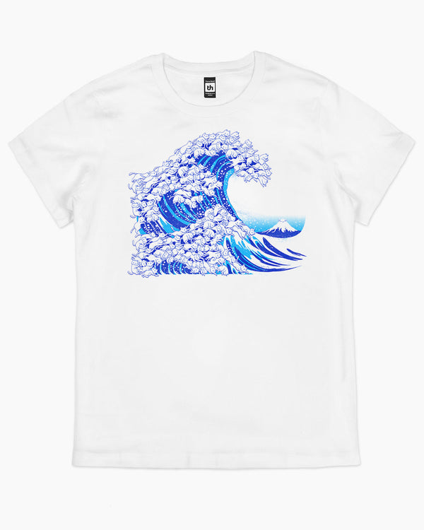 Kanagawa Cat Wave T-shirt 