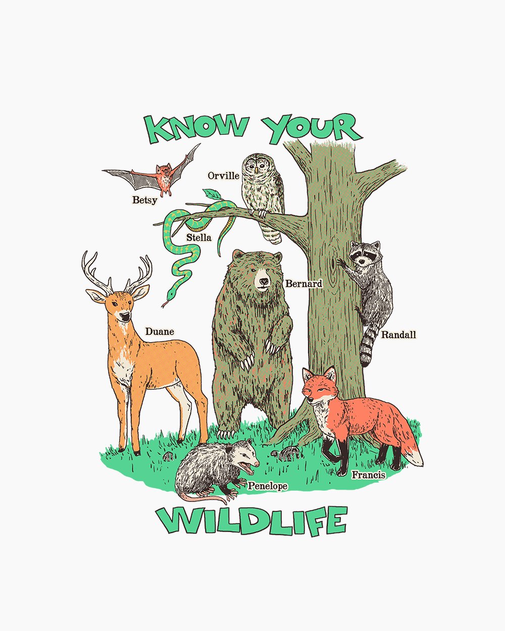 Know Your Wildlife T-Shirt Australia Online #colour_white