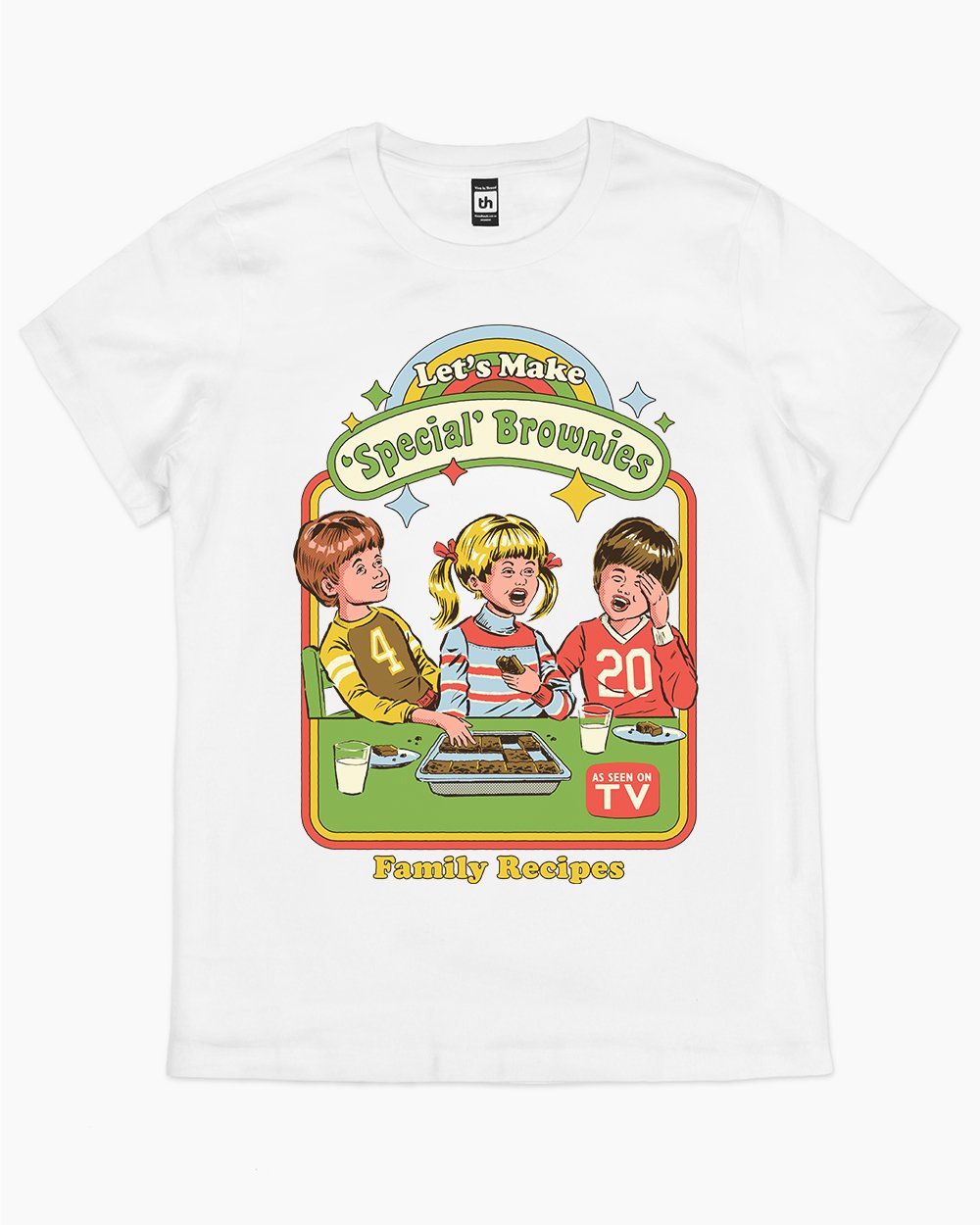 Let's Make Brownies T-Shirt Australia Online #colour_white