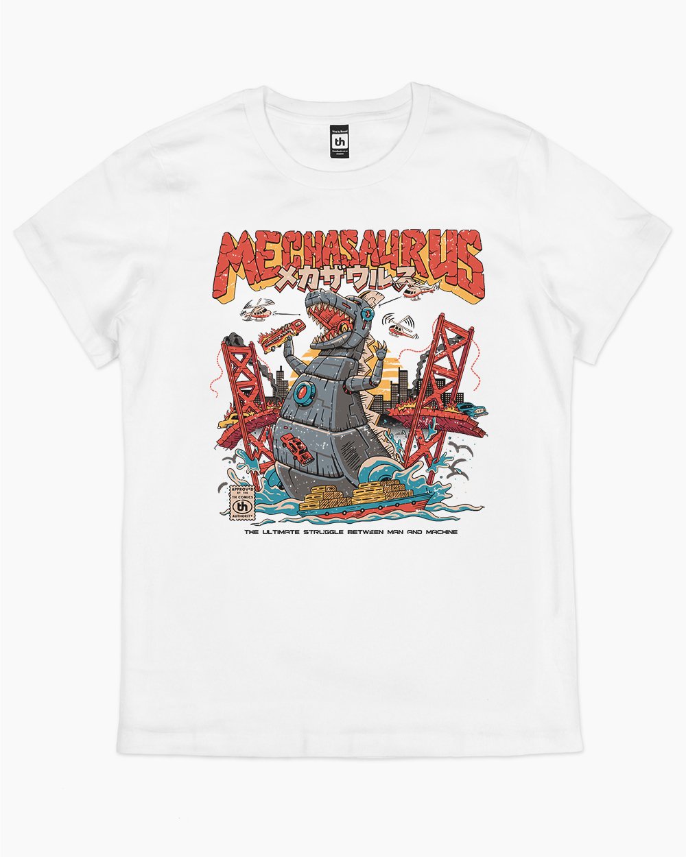 Mechasaurus T-Shirt Australia Online #colour_white