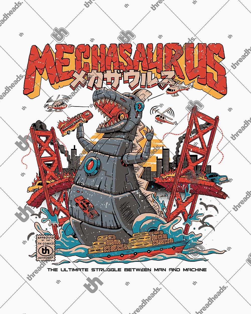 Mechasaurus Kids T-Shirt Australia Online #colour_white