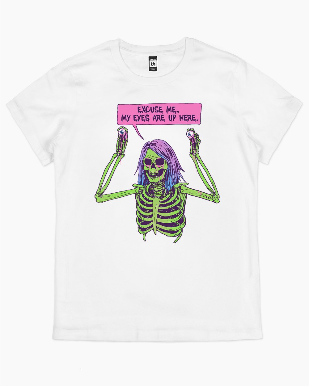 My Eyes are Up Here T-Shirt Australia Online #colour_white