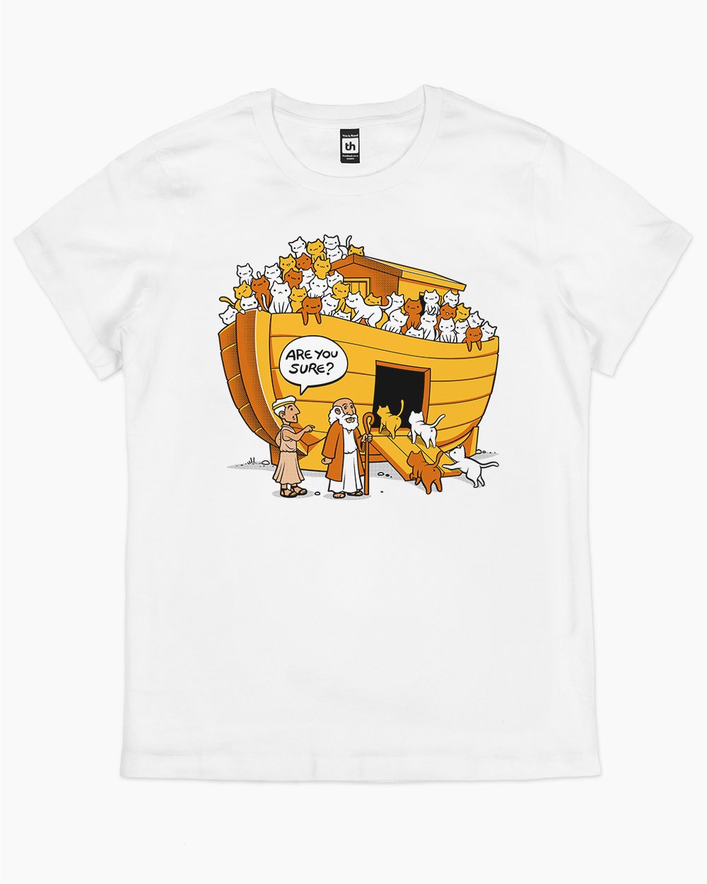 Noah's Ark Cat T-Shirt Australia Online #colour_white