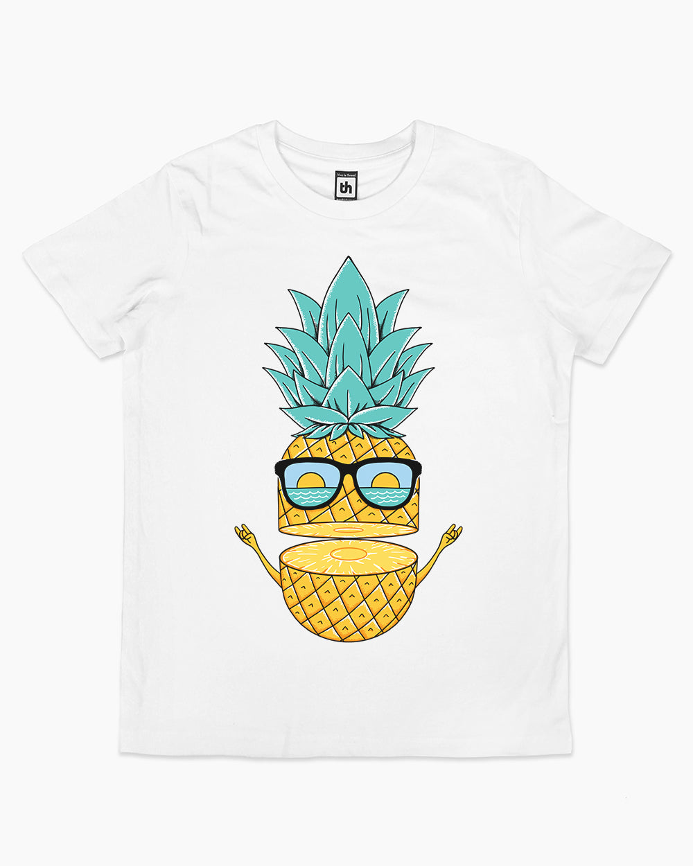 Pineapple Sunglasses Kids T-Shirt Australia Online #colour_white