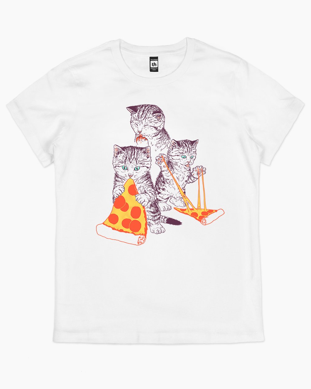 Pizza Kittens T-Shirt Australia Online #colour_white