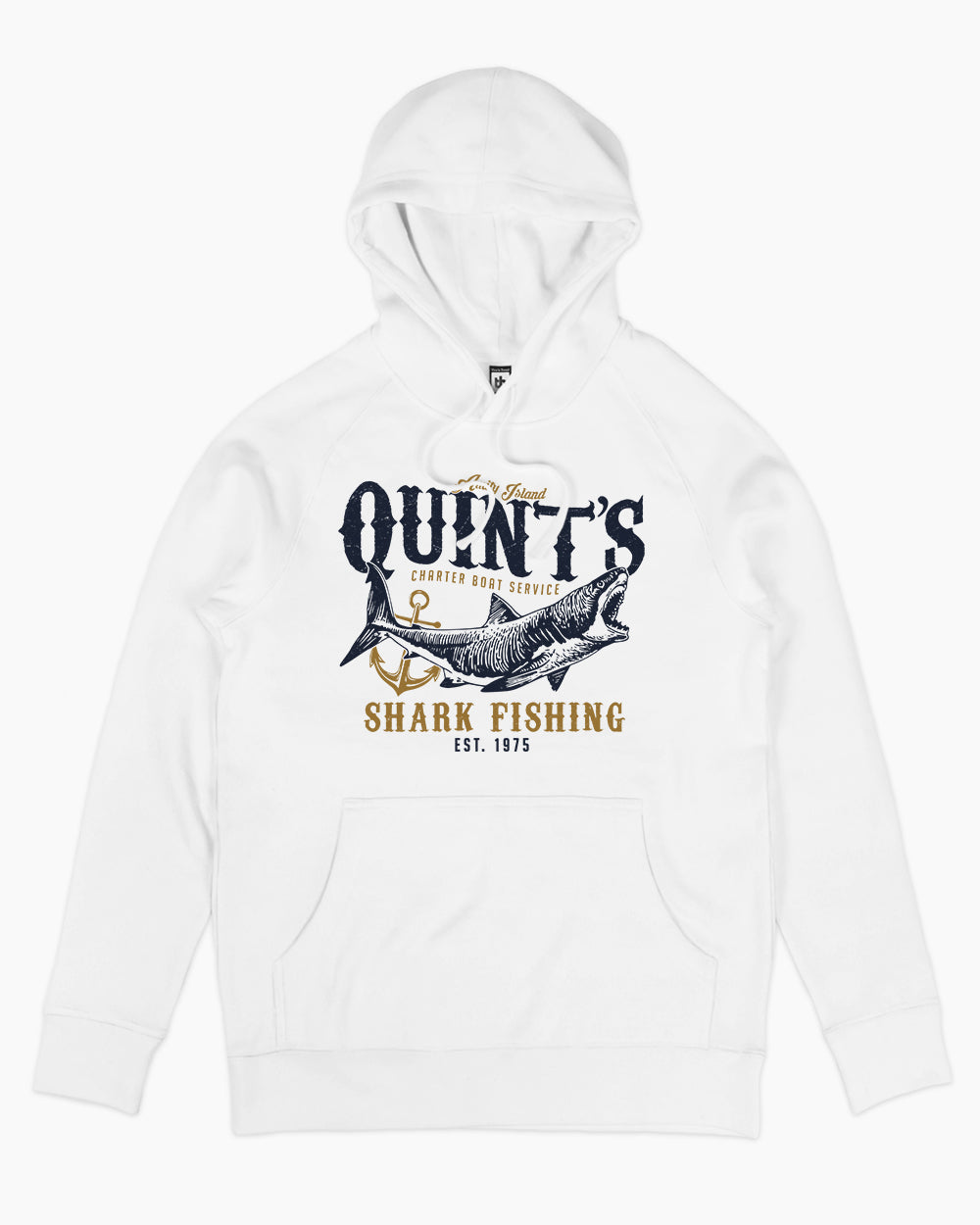 Quint's Shark Fishing Hoodie Australia Online #colour_white