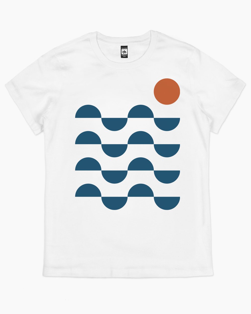 Regular Waves T-Shirt Australia Online #colour_white