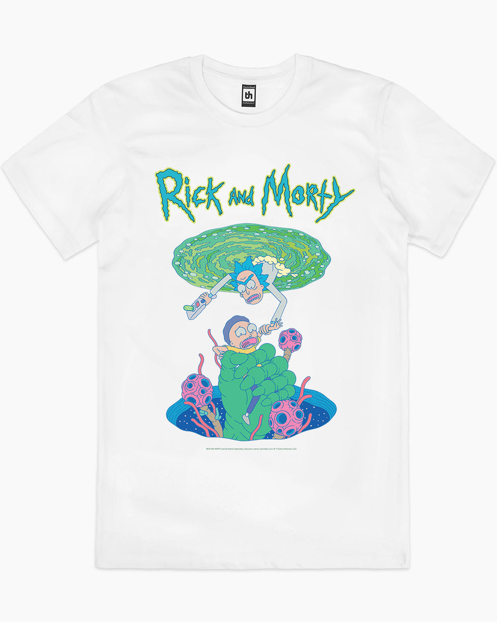 Rick and Morty Portal T-Shirt Australia Online #colour_white