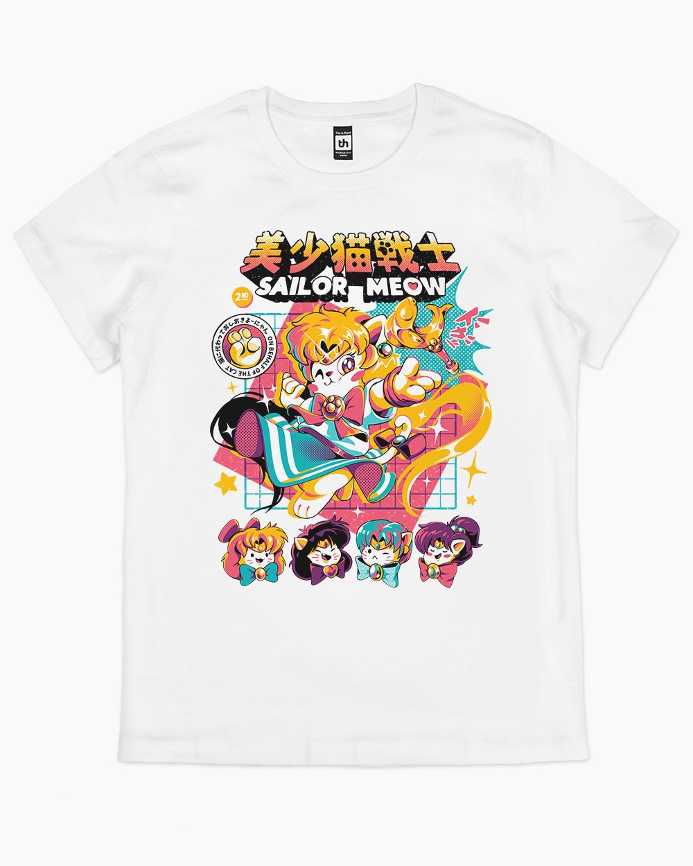 Sailor Meow II T-Shirt Australia Online #colour_white