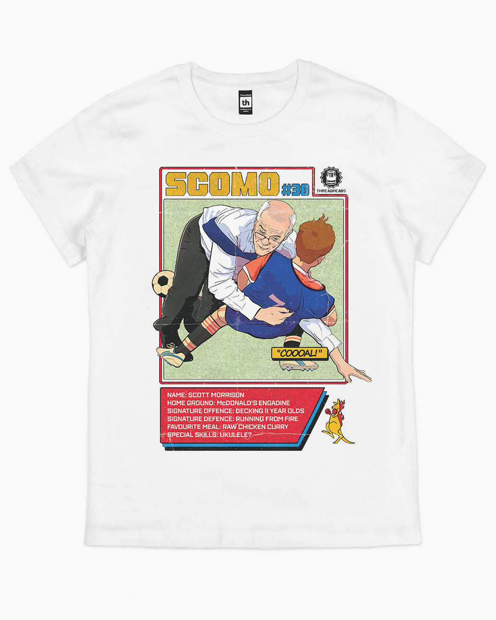 Scomo Tackle T-Shirt Australia Online #colour_white
