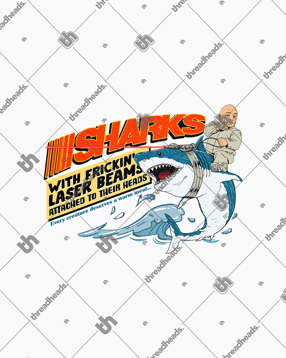 Sharks with Frickin' Laser Beams T-Shirt Australia Online #colour_white