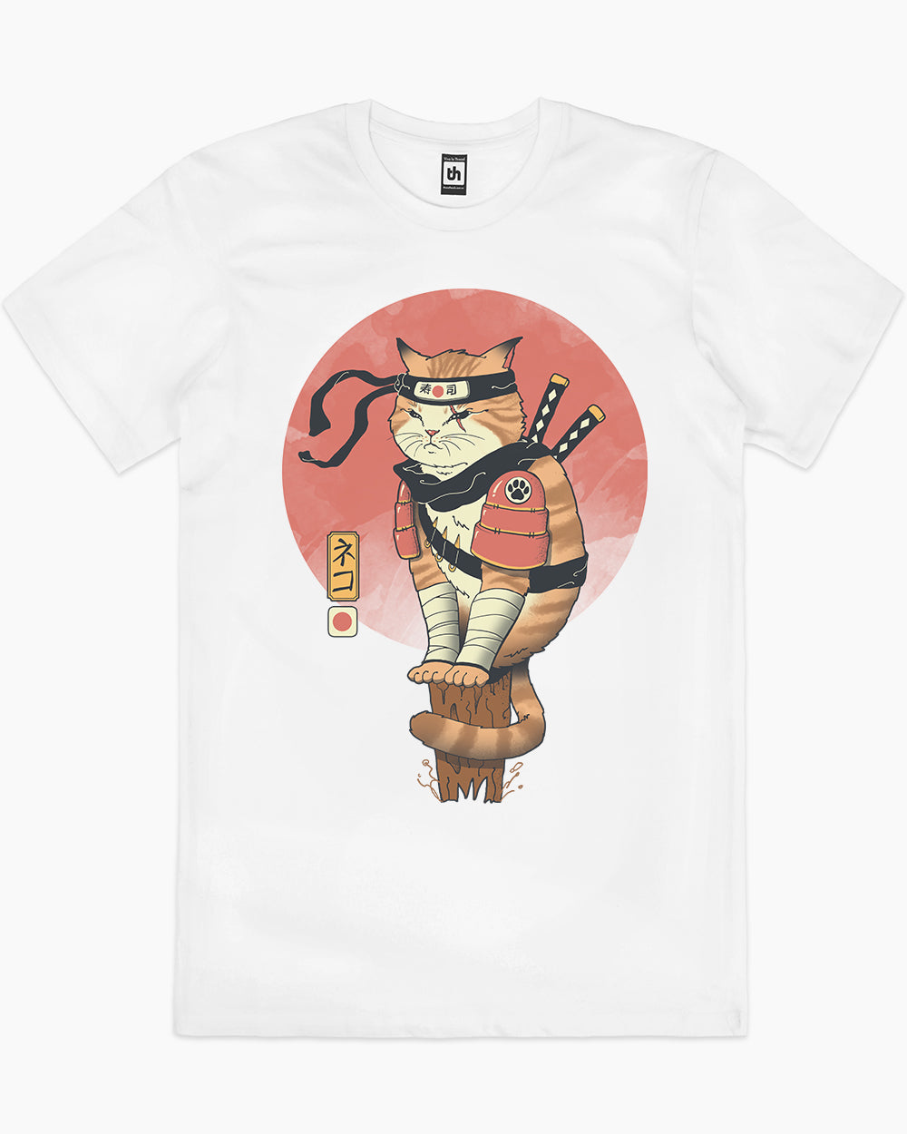 Shinobi Cat T-Shirt Australia Online #colour_white