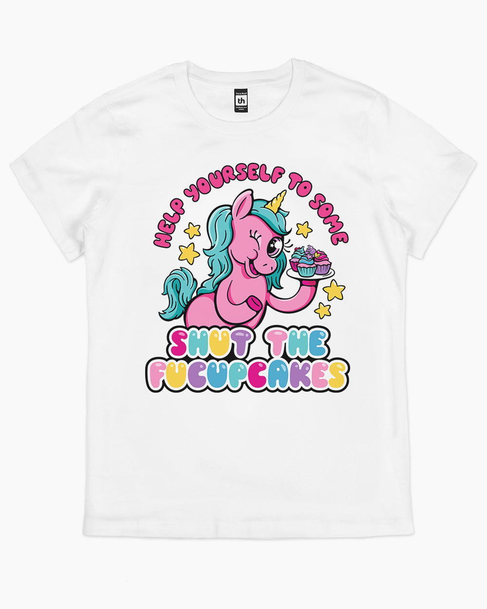 Shut the Fucupcakes T-Shirt Australia Online #colour_white