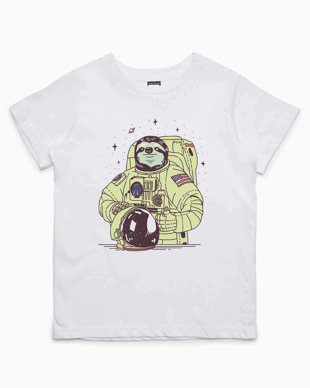 Slothstronaut Kids T-Shirt Australia Online #colour_white