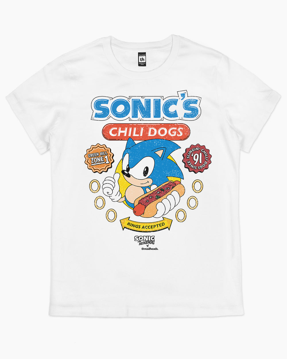 Sonic Chili Dogs T-Shirt Australia Online #colour_white