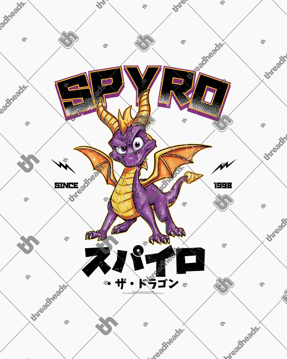 Spyro the Dragon JP T-Shirt Australia Online #colour_white