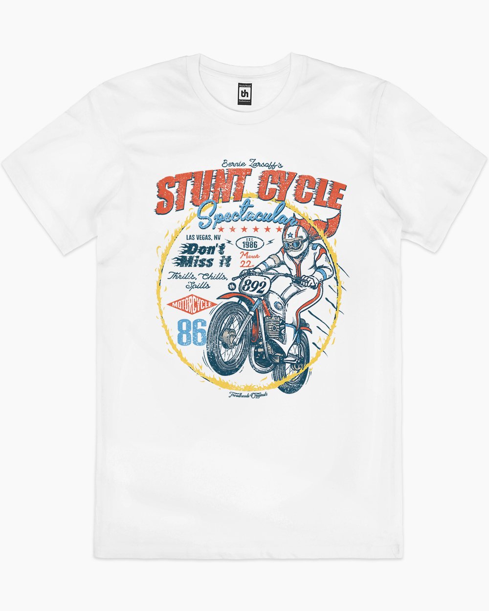 Stunt Cycle T-Shirt Australia Online #colour_white