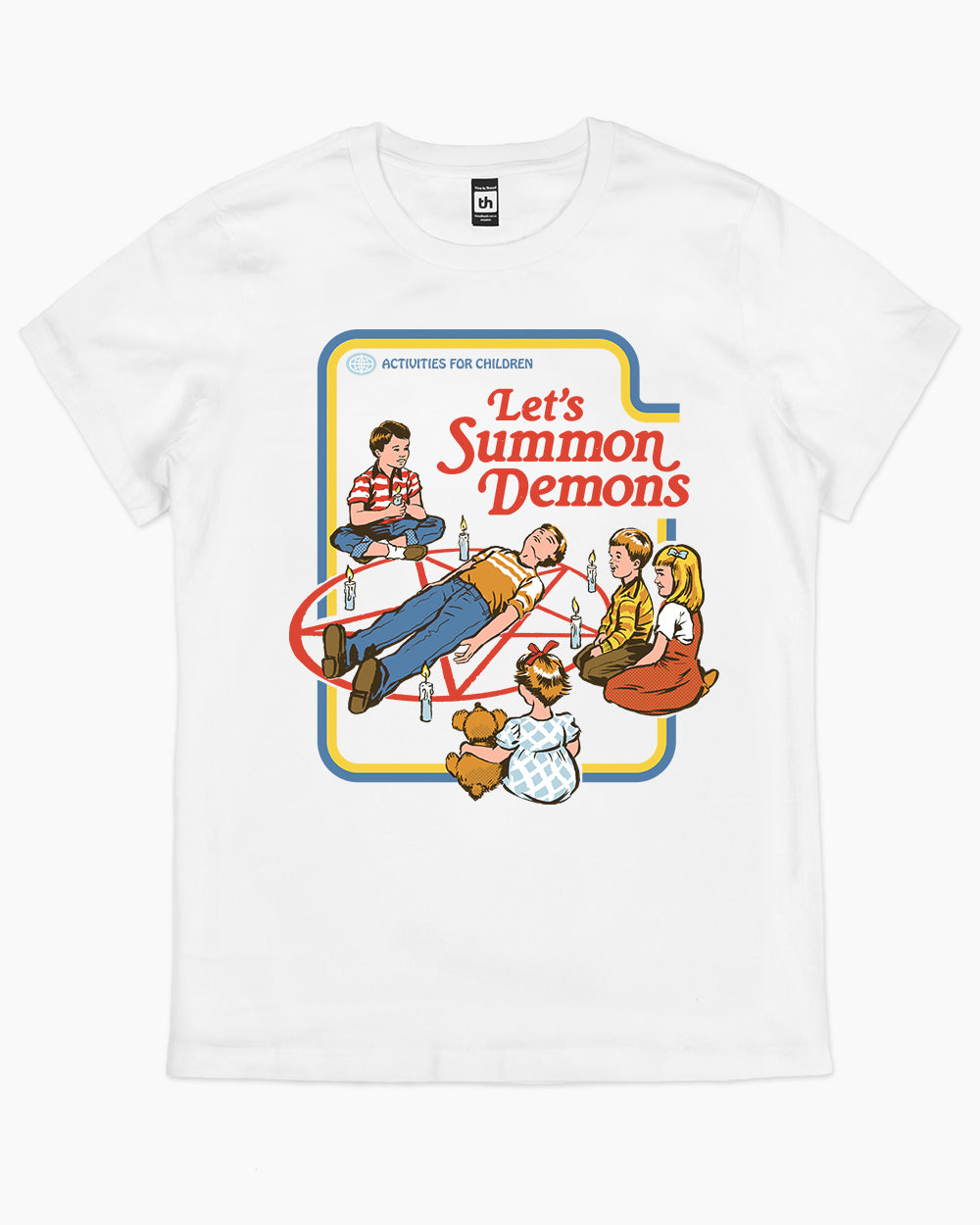 Let's Summon Demons T-Shirt Australia Online #colour_white